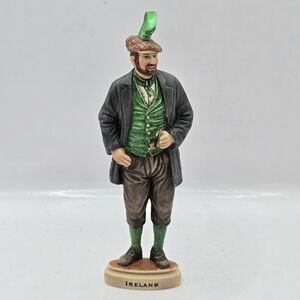 Irish Man Ornament Gentleman Figurine Victorian Top Hat Englishman 5" Ireland
